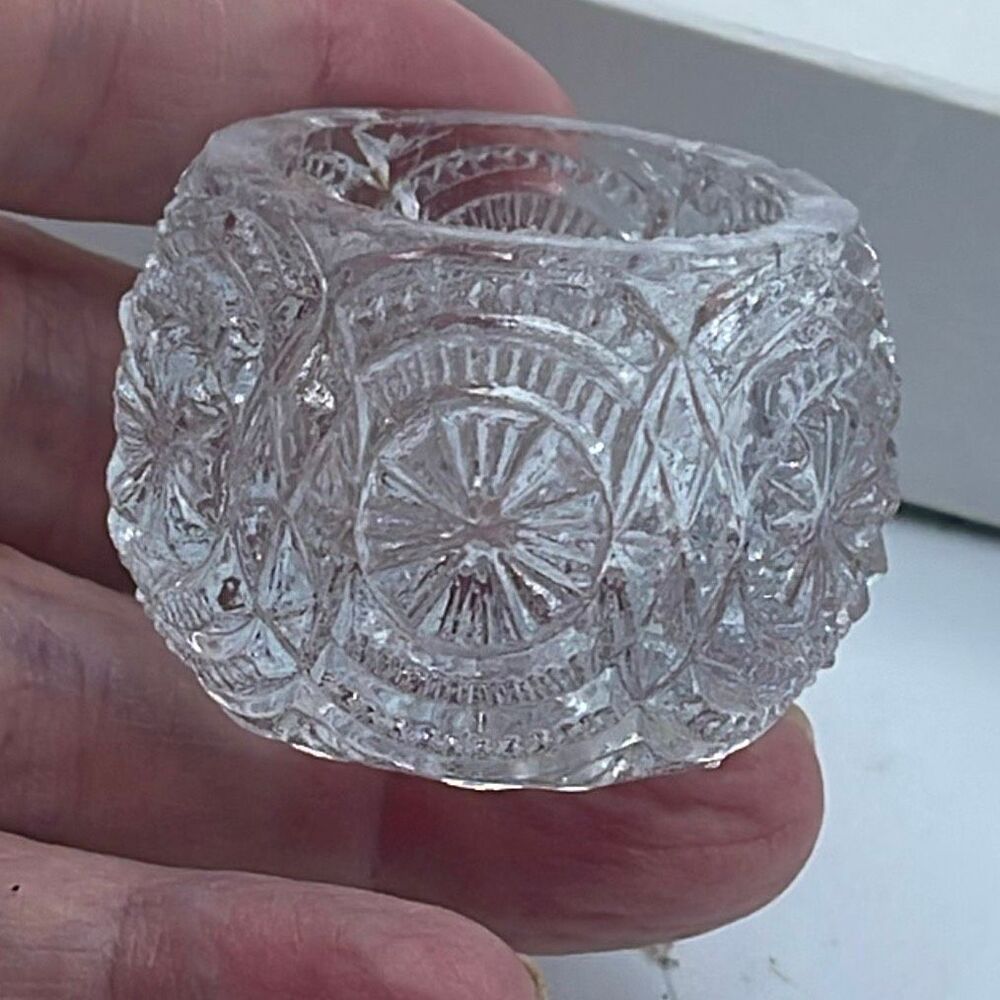 Antique Early American Pattern Glass( EAPG) open salt cellar -cup.